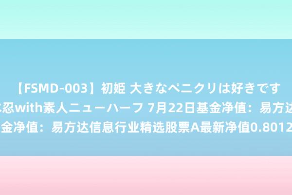 【FSMD-003】初姫 大きなペニクリは好きですか！？ ニューハーフ笠木忍with素人ニューハーフ 7月22日基金净值：易方达信息行业精选股票A最新净值0.8012，跌0.02%