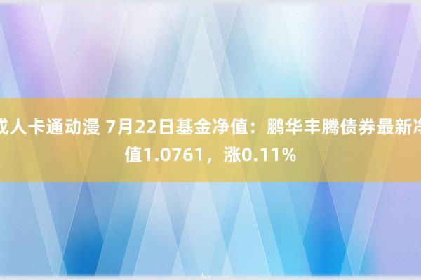 成人卡通动漫 7月22日基金净值：鹏华丰腾债券最新净值1.0761，涨0.11%