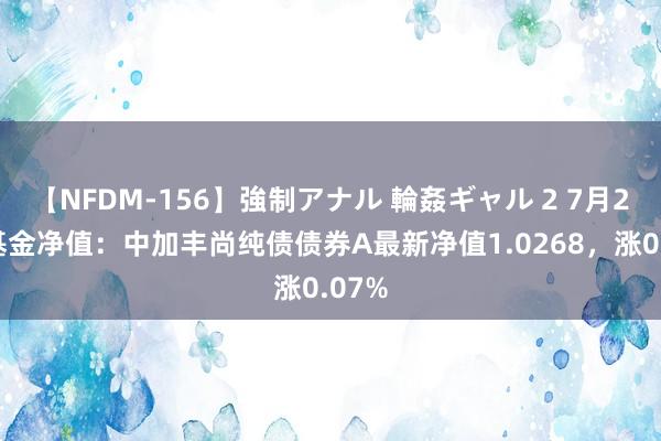 【NFDM-156】強制アナル 輪姦ギャル 2 7月22日基金净值：中加丰尚纯债债券A最新净值1.0268，涨0.07%