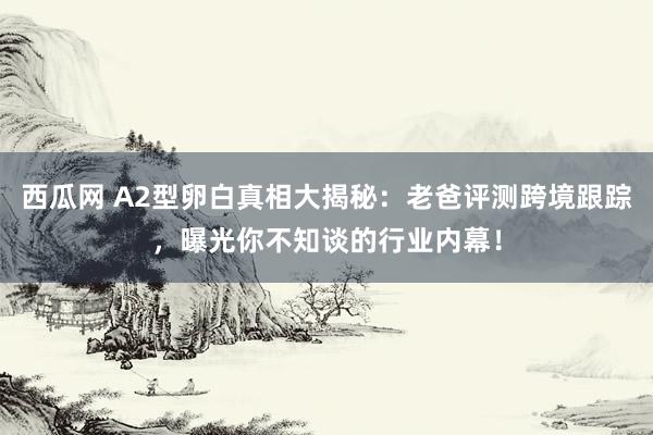 西瓜网 A2型卵白真相大揭秘：老爸评测跨境跟踪，曝光你不知谈的行业内幕！