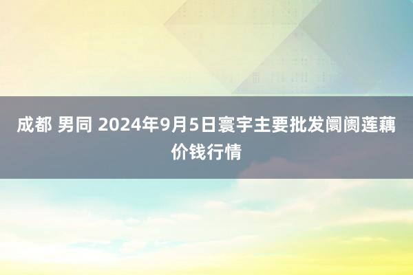 成都 男同 2024年9月5日寰宇主要批发阛阓莲藕价钱行情