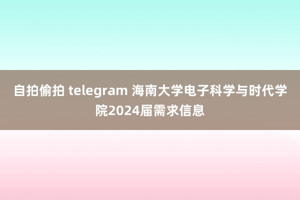 自拍偷拍 telegram 海南大学电子科学与时代学院2024届需求信息