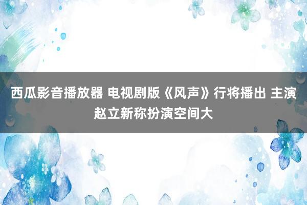 西瓜影音播放器 电视剧版《风声》行将播出 主演赵立新称扮演空间大